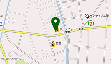 ドラッグストア セキ 蒲生店の地図画像