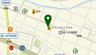 ドラッグストア セキ 鳩ケ谷店の地図画像