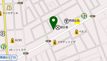セキ薬局 東越谷六丁目店の地図画像