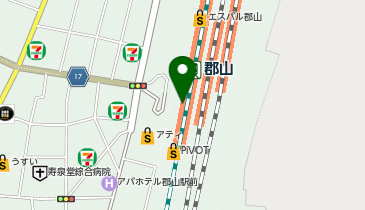 自家製麺 杵屋 郡山駅エキナカ店の地図画像