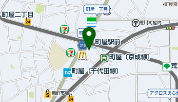おらが蕎麦 町屋サンポップ店の地図画像