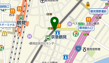 おらが蕎麦 ウィングキッチン京急鶴見店の地図画像