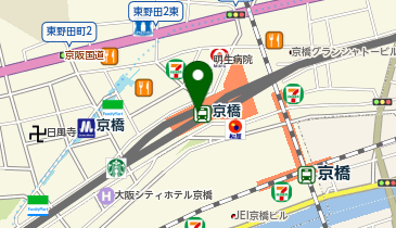 自家製麺 杵屋 京橋京阪モール店の地図画像