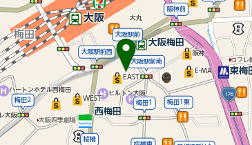 割烹そば神田 梅田大阪第一生命ビル店の地図画像