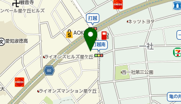 メガネの愛眼 星ケ丘打越店の地図画像