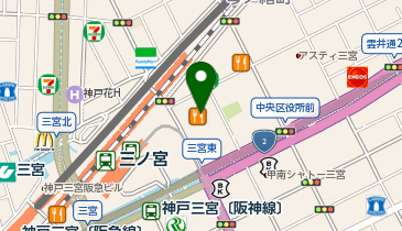 メガネの愛眼 三宮オーパ2店の地図画像