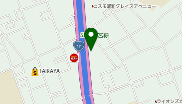 くるまやラーメン 浦和中島店の地図画像