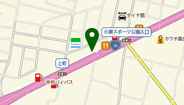 くるまやラーメン 甲府バイパス住吉店の地図画像