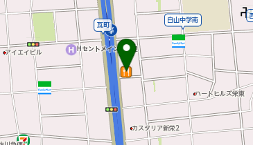 木曽路 瓦町店の地図画像