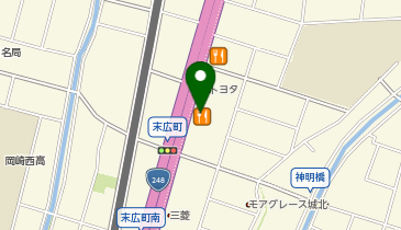 木曽路 岡崎店の地図画像