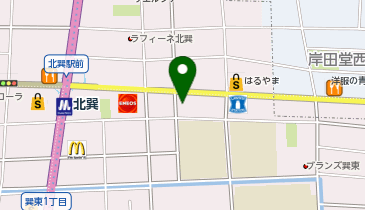 木曽路 北巽店の地図画像
