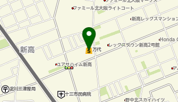 mandai(万代) 淀川新高店の地図画像