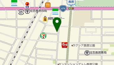 洗濯おおきに長居店の地図画像