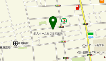 せんたくウサギ西三国店の地図画像