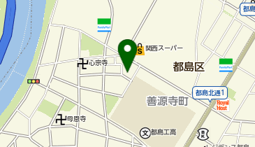 ランドリープレイス都島店の地図画像