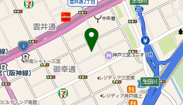 アクアランド三宮店の地図画像