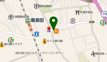 七輪焼肉 安安 鹿島田店【FC】の地図画像