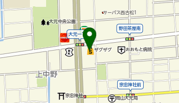ザグザグ大元店の地図画像