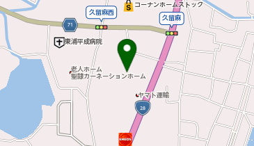 ザグザグ久留麻店の地図画像