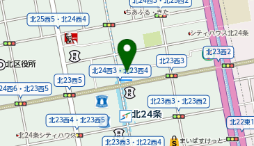 JOYFIT24札幌北24条駅の地図画像