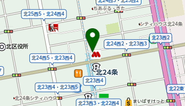 JOYFIT24 札幌北24条駅の地図画像
