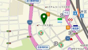 森塾 十三校の地図画像