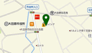 ベイシア 大田原店の地図画像