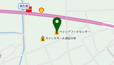 ベイシアフードセンター深谷川本店の地図画像
