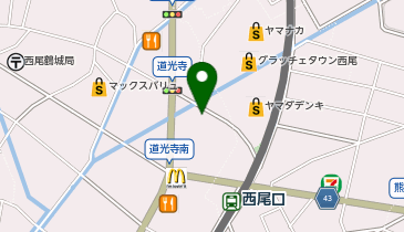 備長扇屋 西尾道光寺店の地図画像