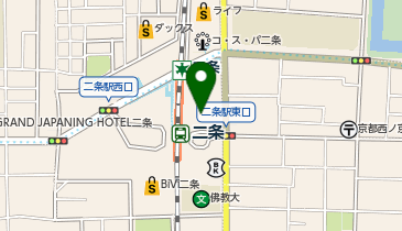 ゴールドジム 京都二条の地図画像
