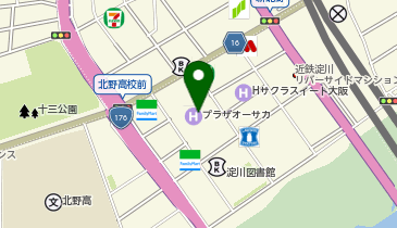 ゴールドジム 十三 in プラザオーサカの地図画像