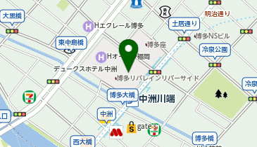 ゴールドジム 博多リバレインの地図画像