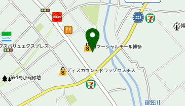 ゴールドジム コマーシャルモール博多の地図画像