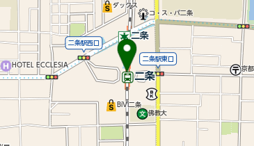 ゴールドジム 京都二条の地図画像