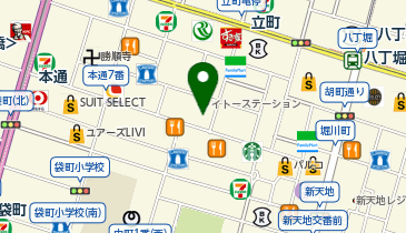アシックスウォーキング 広島本通の地図画像
