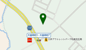 アシックスファクトリーアウトレット 札幌北広島の地図画像