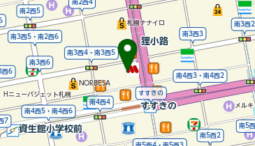 アシックスウォーキング 札幌地下街ポールタウンの地図画像