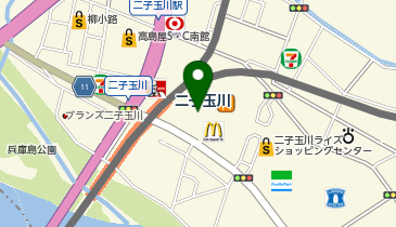 アシックスウォーキング 二子玉川の地図画像