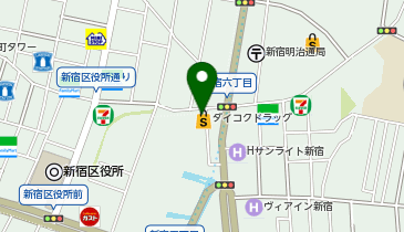 ダイコクドラッグ 新宿5丁目店の地図画像