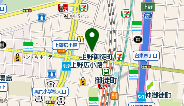 ダイコクドラッグ 御徒町店の地図画像