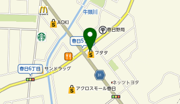 紳士服コナカ 春日店の地図画像