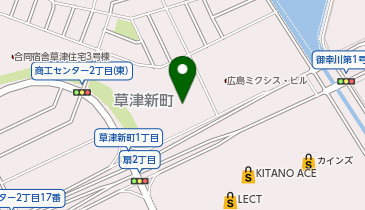 ハローズ 草津新町店の地図画像