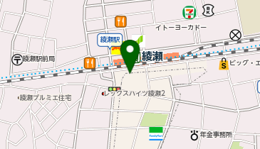 オーケー綾瀬駅前店の地図画像