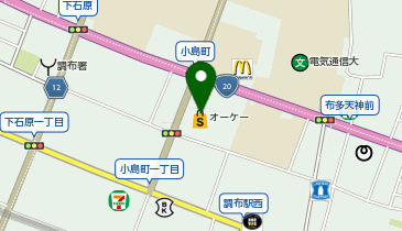 オーケー 調布店の地図画像