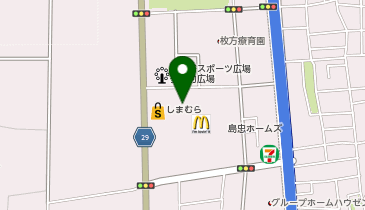 オーケー南津守店の地図画像