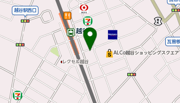 メガネの田中 越谷店の地図画像