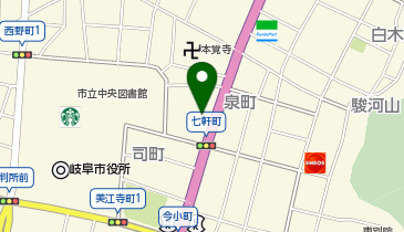 聞こえの田中 ナショナル補聴器センター 岐阜店の地図画像