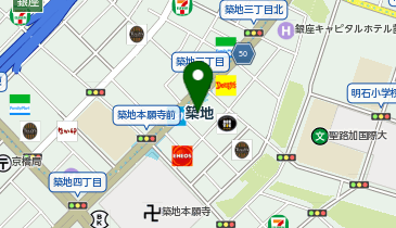 FASTGYM24 築地店の地図画像