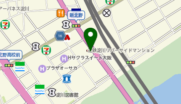 ビジョンメガネ 十三店の地図画像