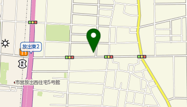 ビジョンメガネ 放出店の地図画像